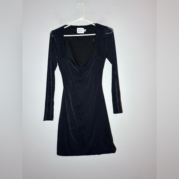 HELLO MOLLY BRING ME TO THE SKY DRESS METALLIC BLACK SIZE US 8 - Picture 3 of 5
